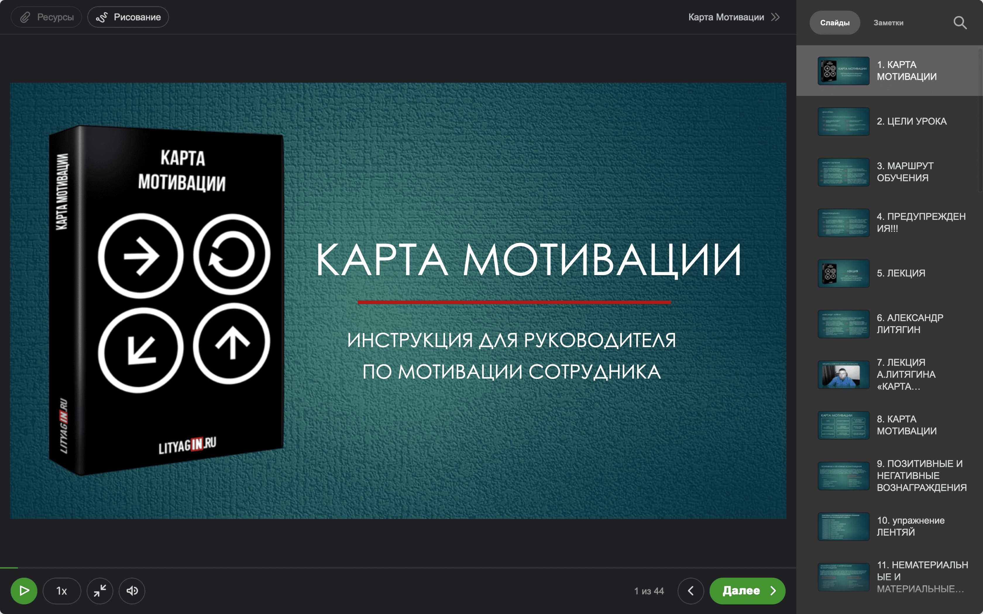 КАРТА МОТИВАЦИИ